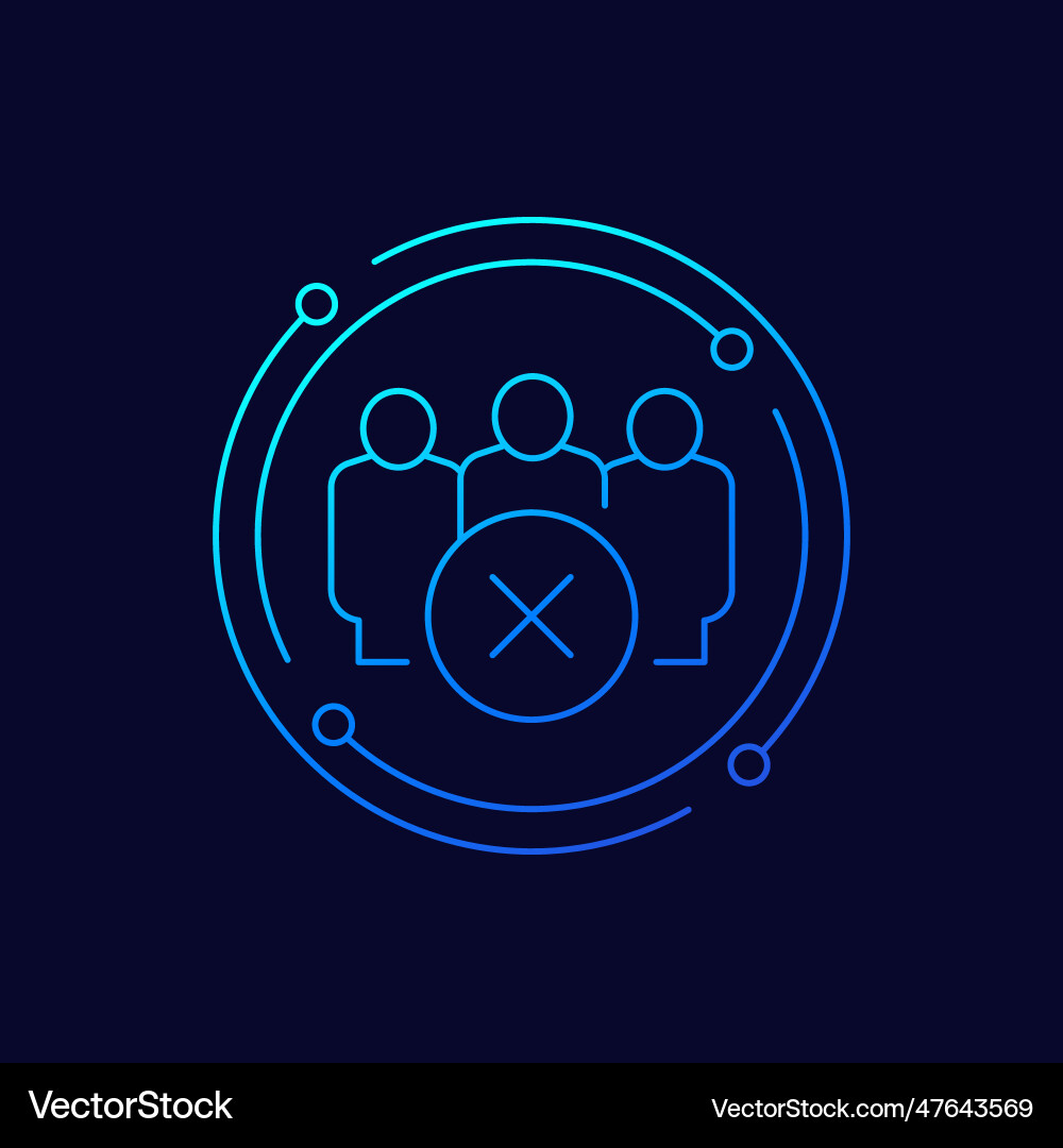 Blocked users icon linear design Vector Image