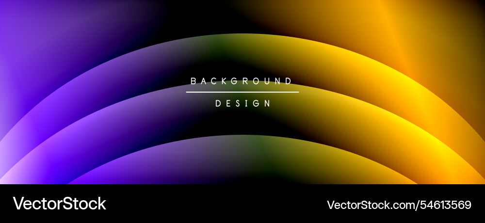 Bright rainbow style color gradient with curve vector image