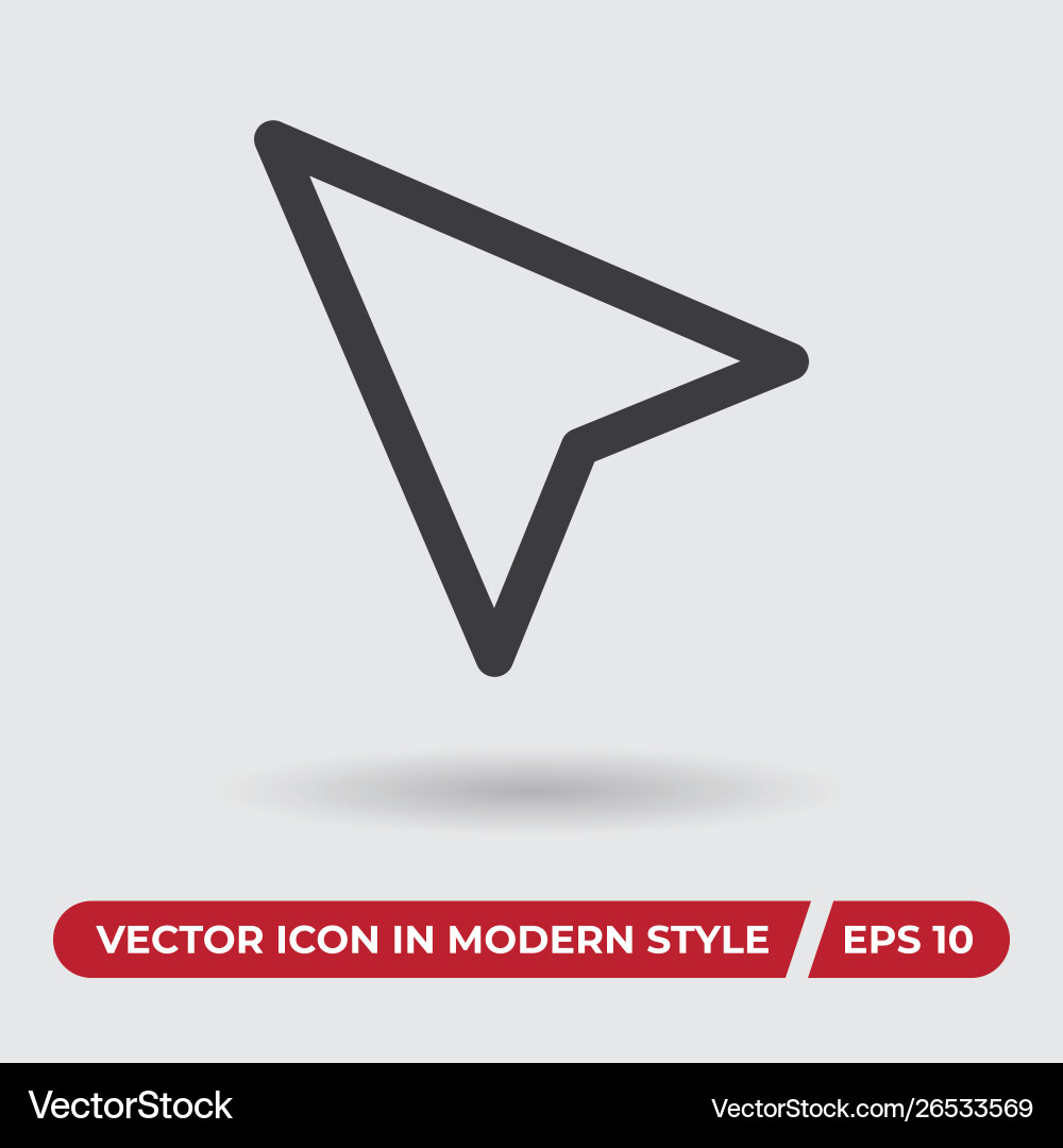 Cursor icon in modern style for web site Cursor icon in modern style for web site vector image