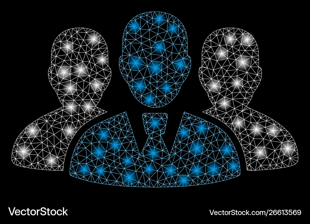 Flare mesh network user group with flash spots Flare mesh network user group with flash spots vector image