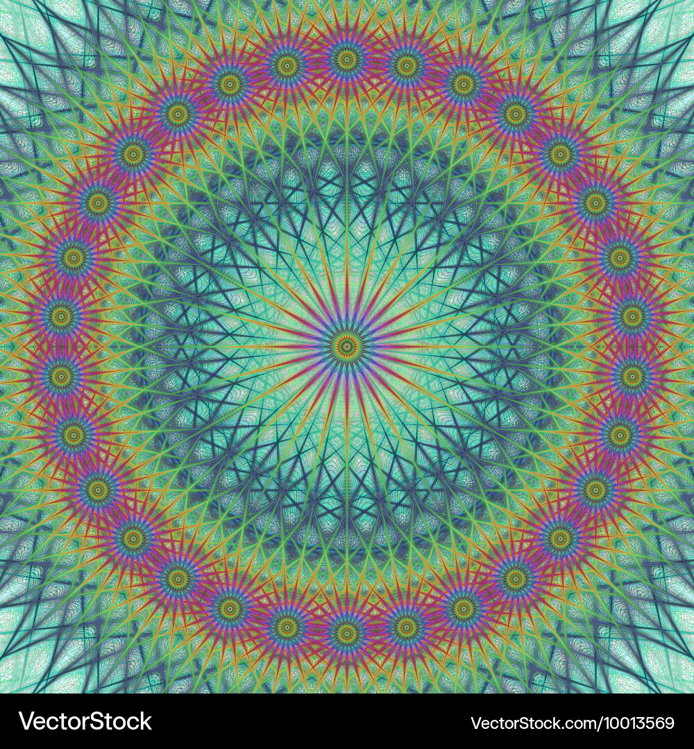 Fractal design patterned background vector image