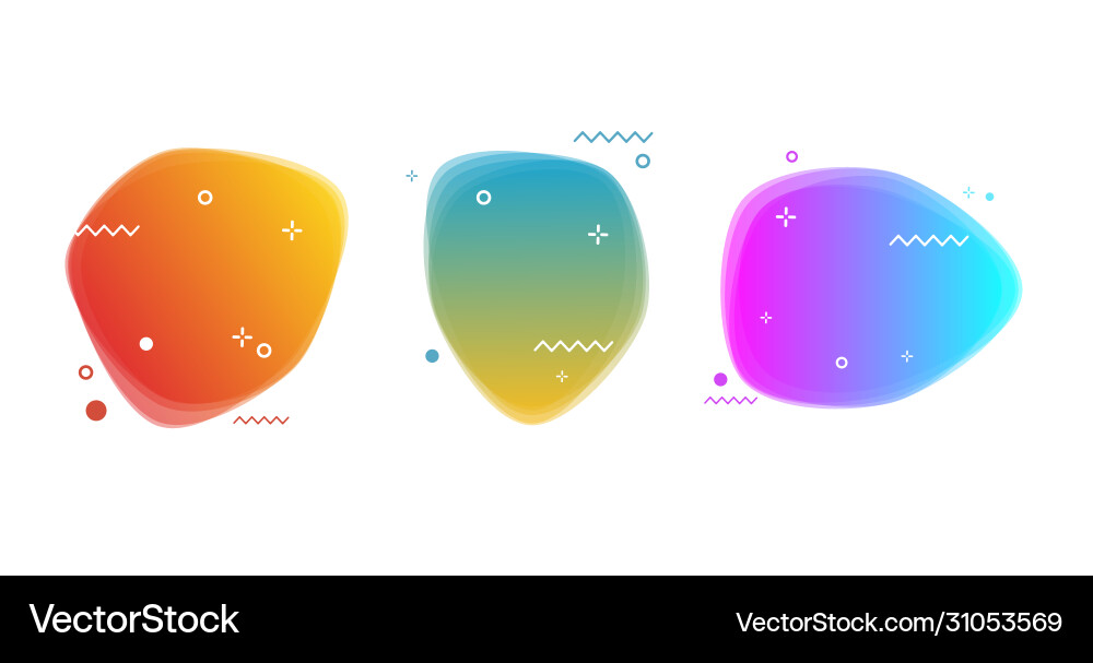 Set modern abstract liquid blob shapes Set modern abstract liquid blob shapes vector image