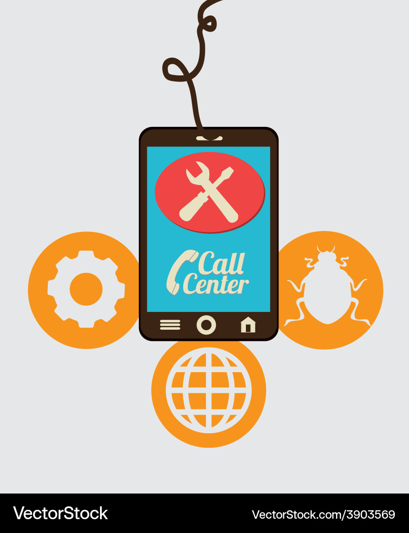 Technical support design vector image