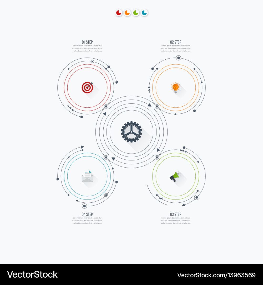 Workflow Infographic Template Vector Image