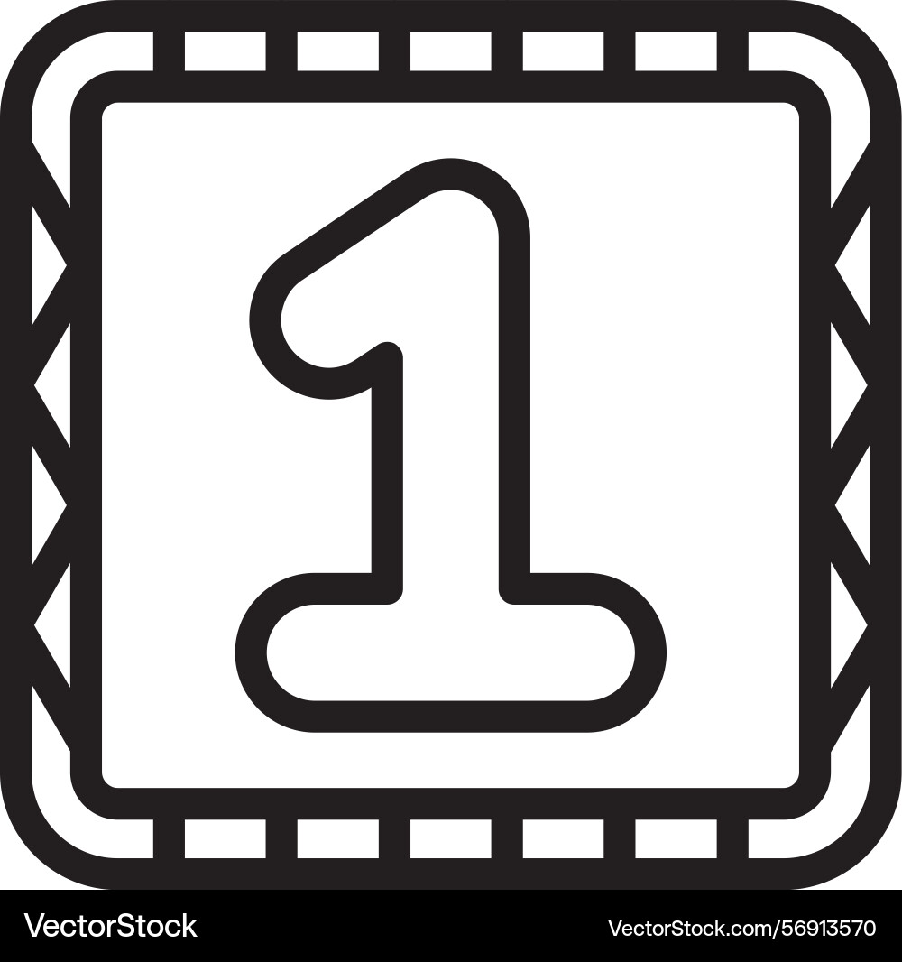1 linear style icon design Vector Image