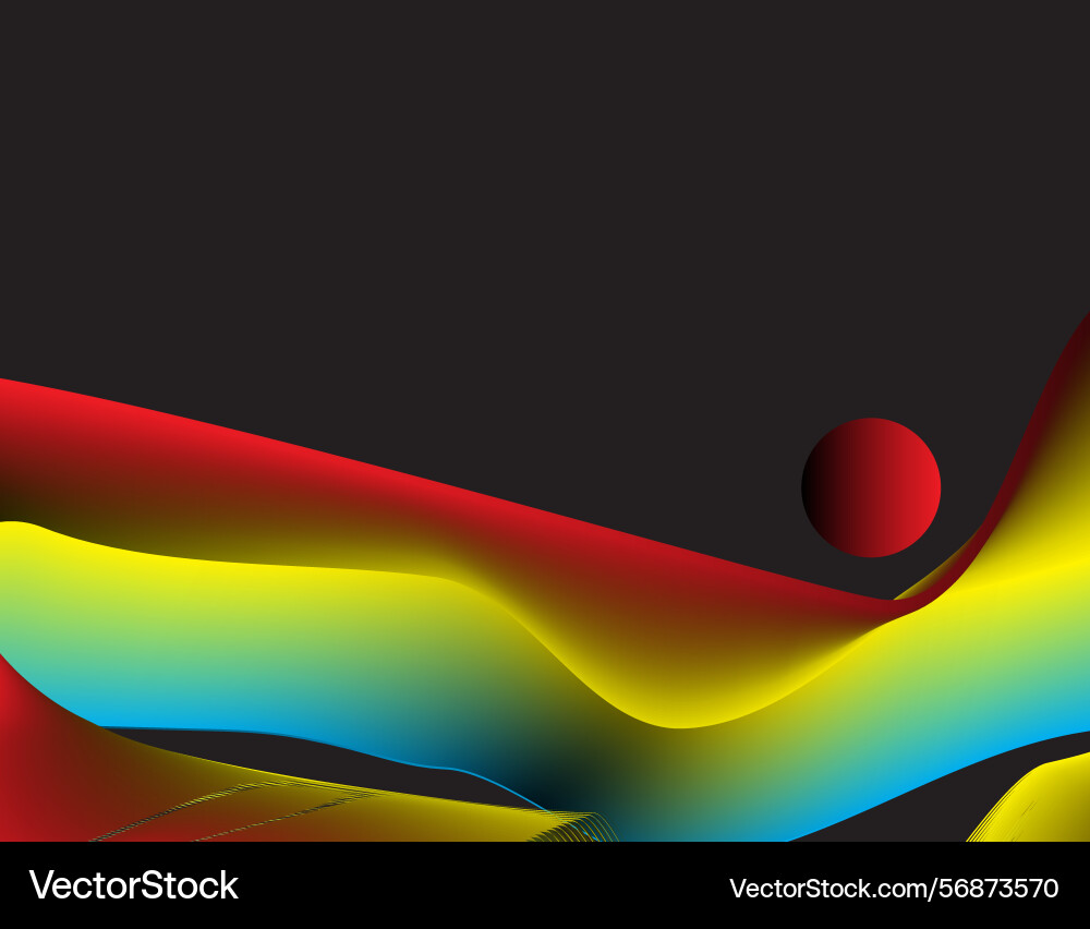 A black background with colorful abstract element vector image