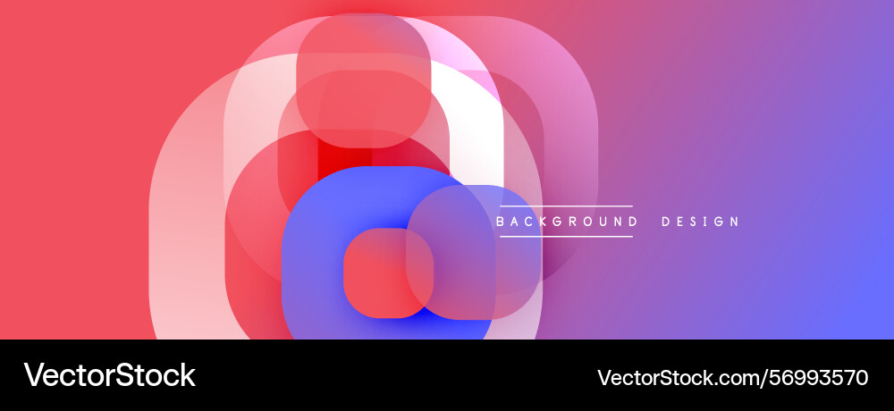 Abstract colorful design overlapping circles Vector Image