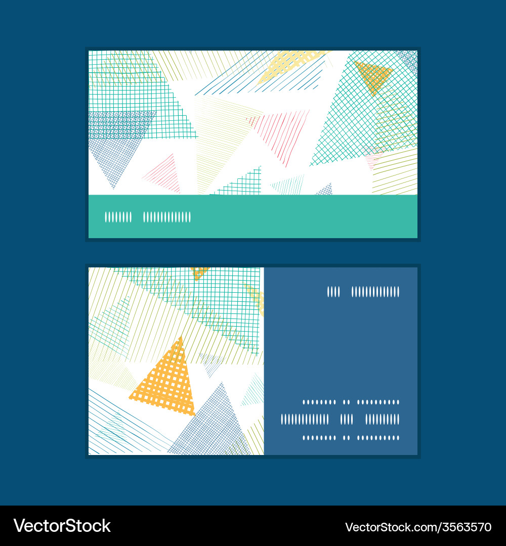 Abstract fabric triangles horizontal stripe frame Vector Image