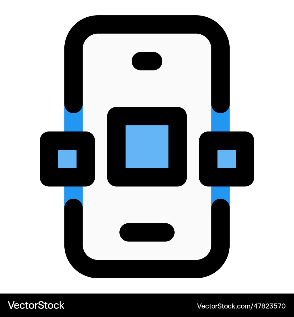 Application designed to run on mobile Vector Image