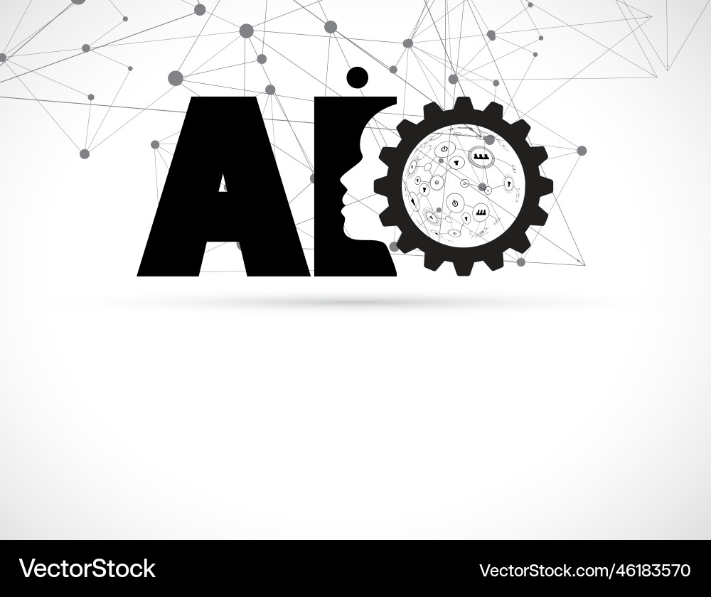 Artificial intelligence technology web background Artificial intelligence technology web background vector image