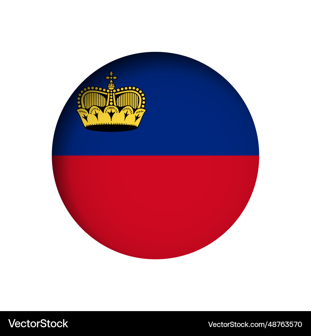 Circle flag of liechtenstein Circle flag of liechtenstein vector image