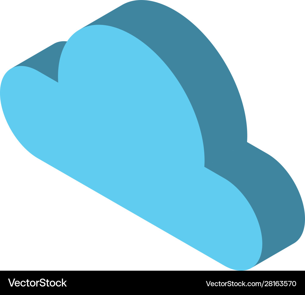 Cloud computing data isolated icon vector image