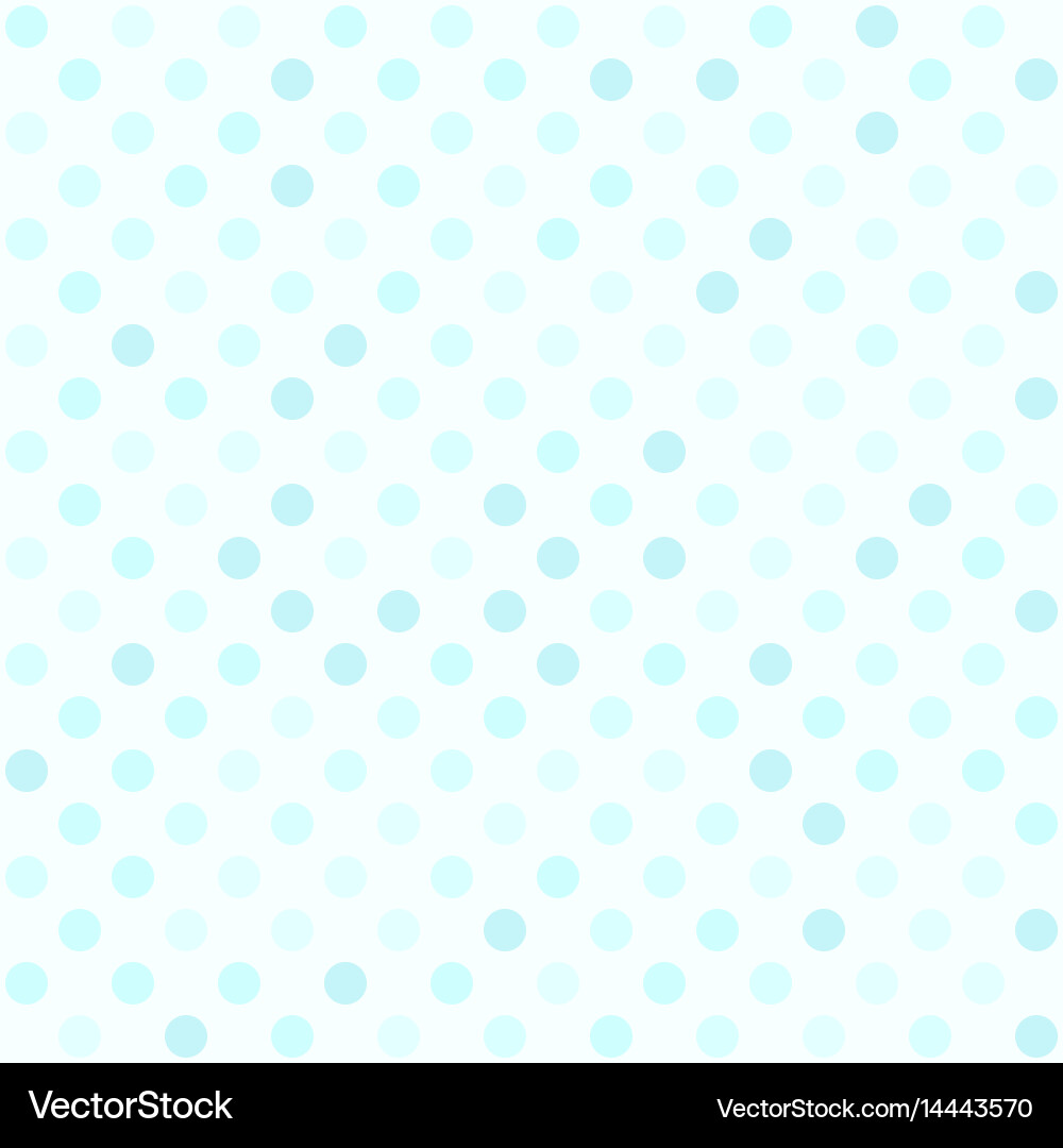 Cyan polka dot pattern seamless background vector image
