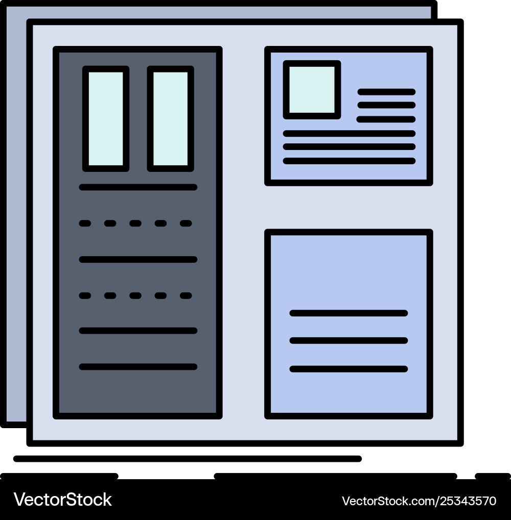 Design grid interface layout ui flat color icon Design grid interface layout ui flat color icon vector image