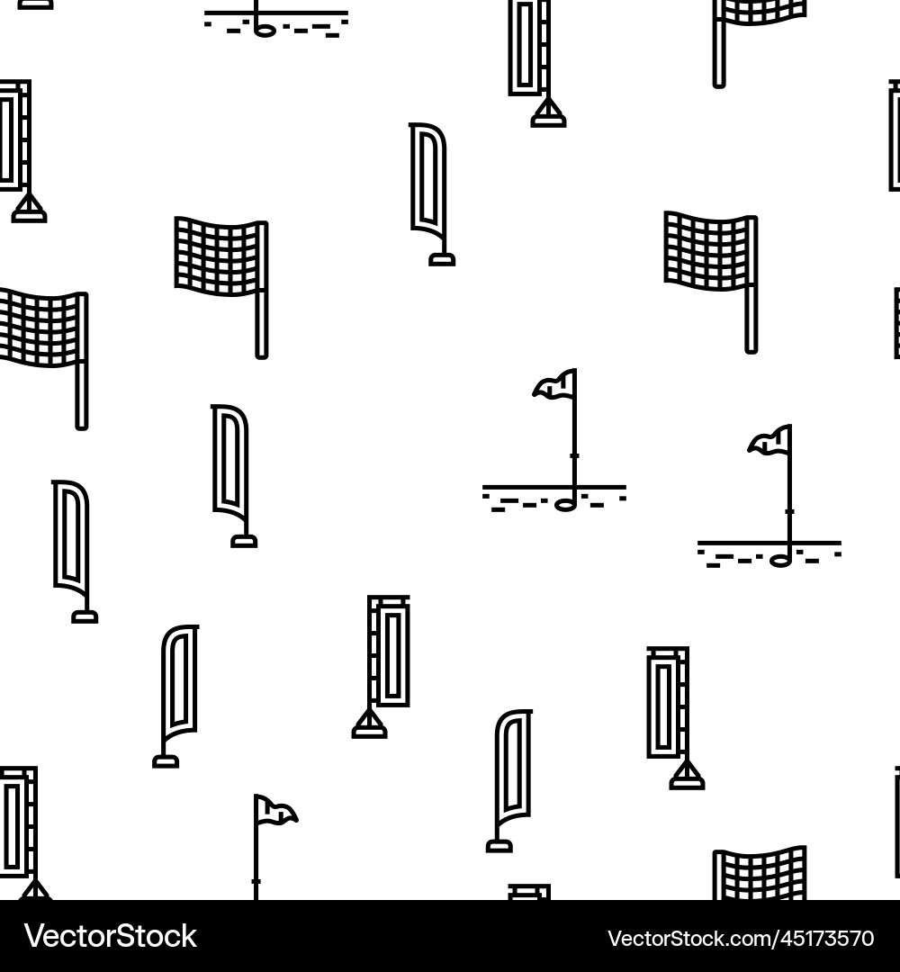 Flag start web pennant map seamless pattern vector image