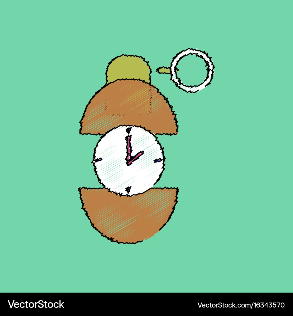 Flat shading style icon grenade time to explode vector image