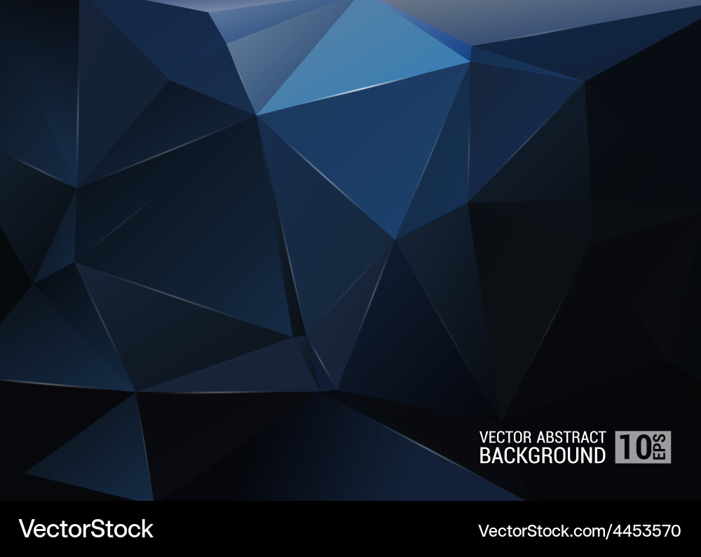 Geometric pattern triangles background in black vector image
