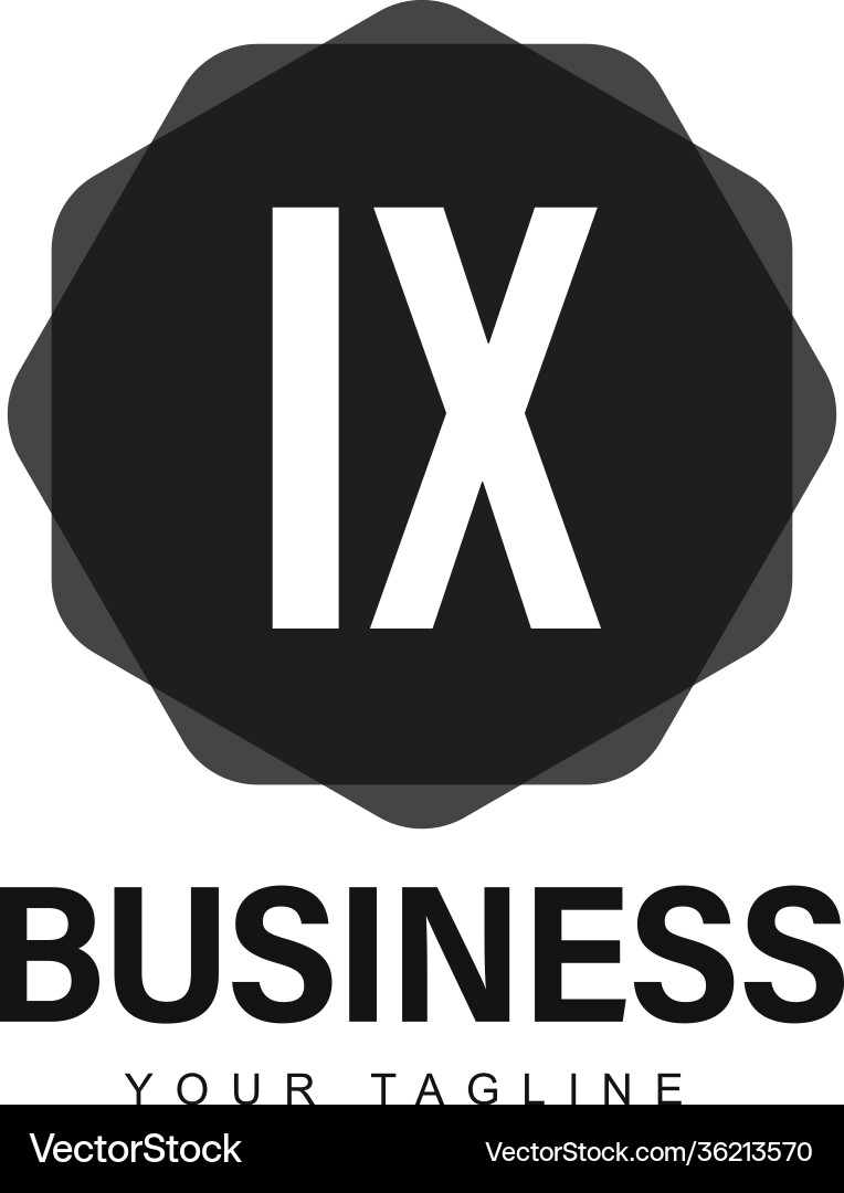 Ix initial a logo design with abstract style Ix initial a logo design with abstract style vector image