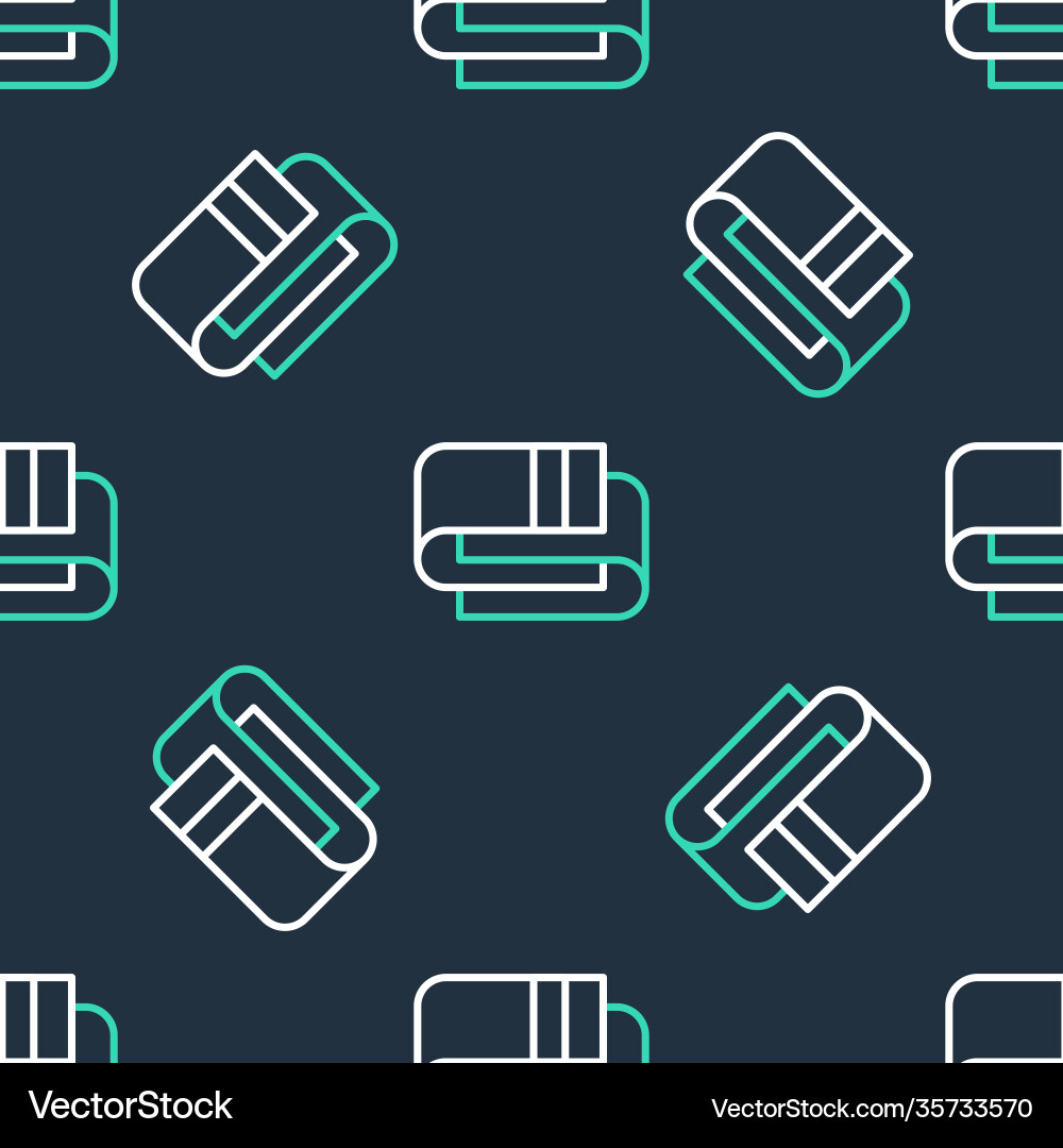 Line towel stack icon isolated seamless pattern Line towel stack icon isolated seamless pattern Vector Image