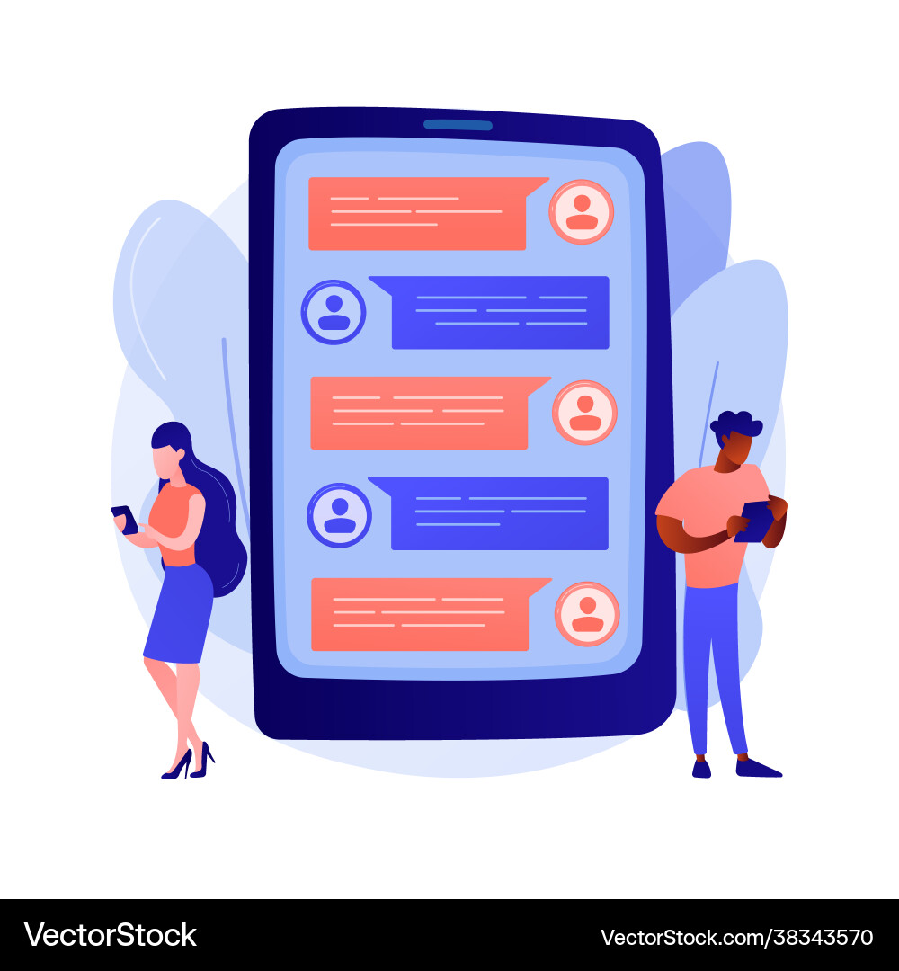 Messaging application abstract concept Messaging application abstract concept vector image