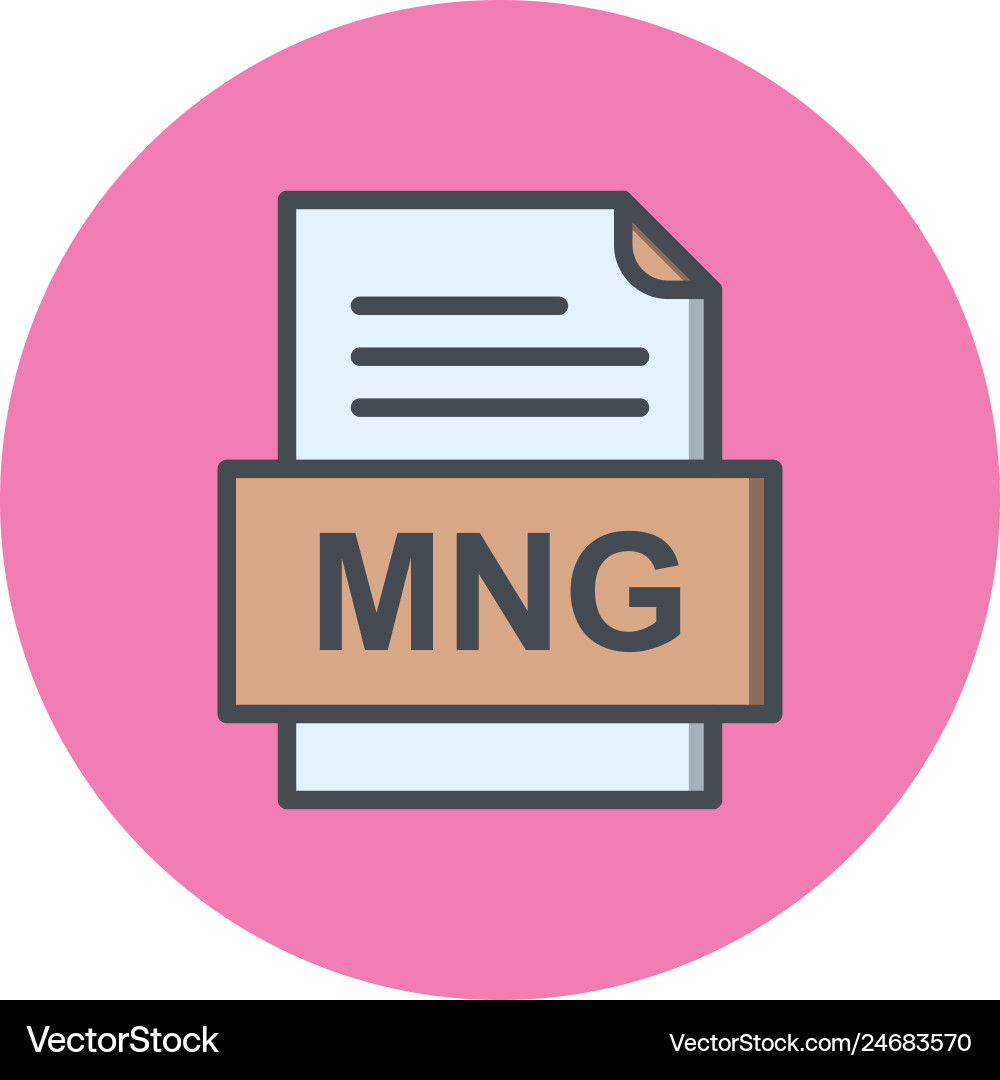 Mng file document icon vector image