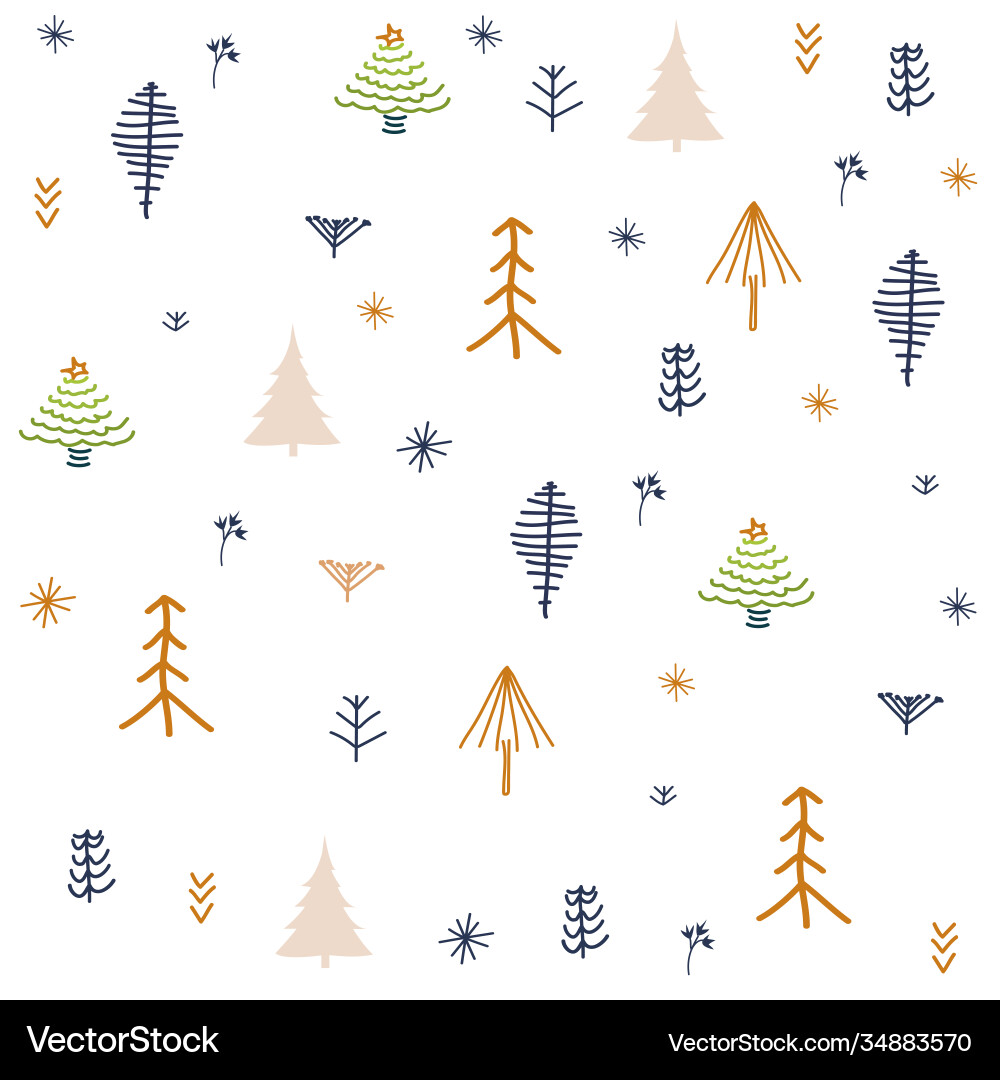 Seamless pattern with christmas tree Seamless pattern with christmas tree vector image