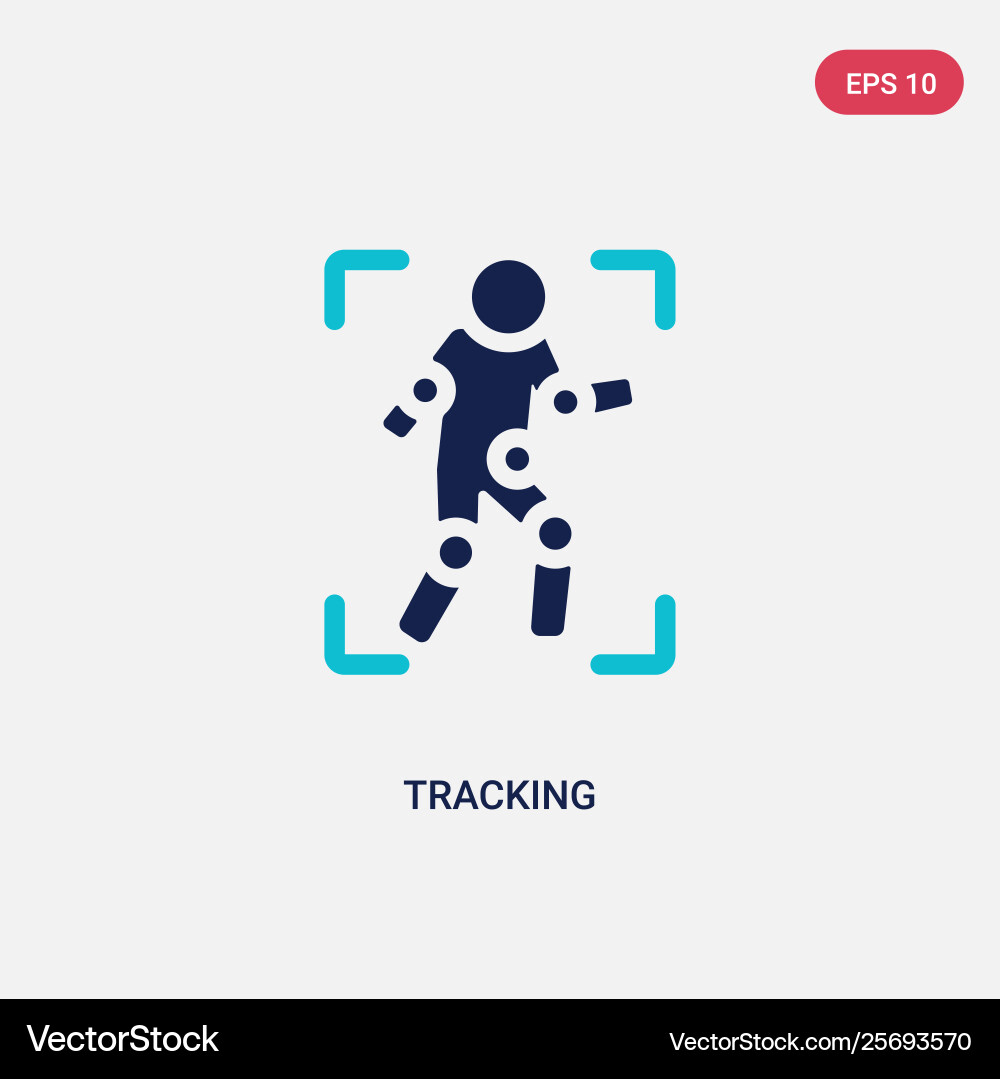 Two color tracking icon from augmented reality Two color tracking icon from augmented reality vector image