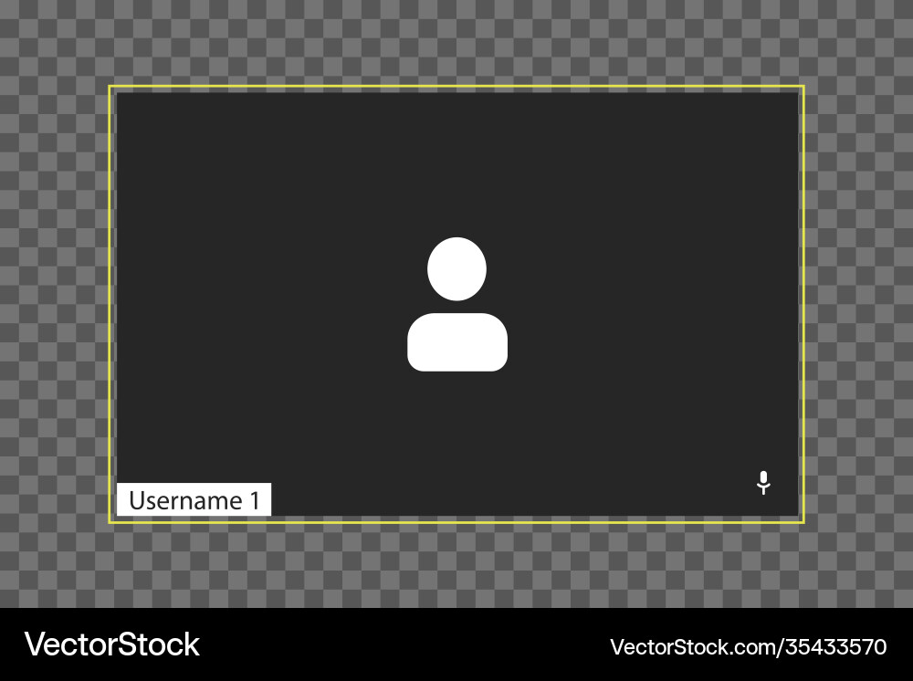 Video conferencing user interface template Vector Image