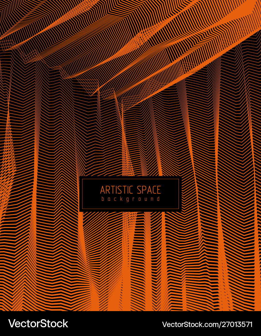 Abstract artistic background for design linear 3d Abstract artistic background for design linear 3d vector image