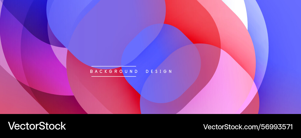 Abstract colorful overlapping circles create Vector Image