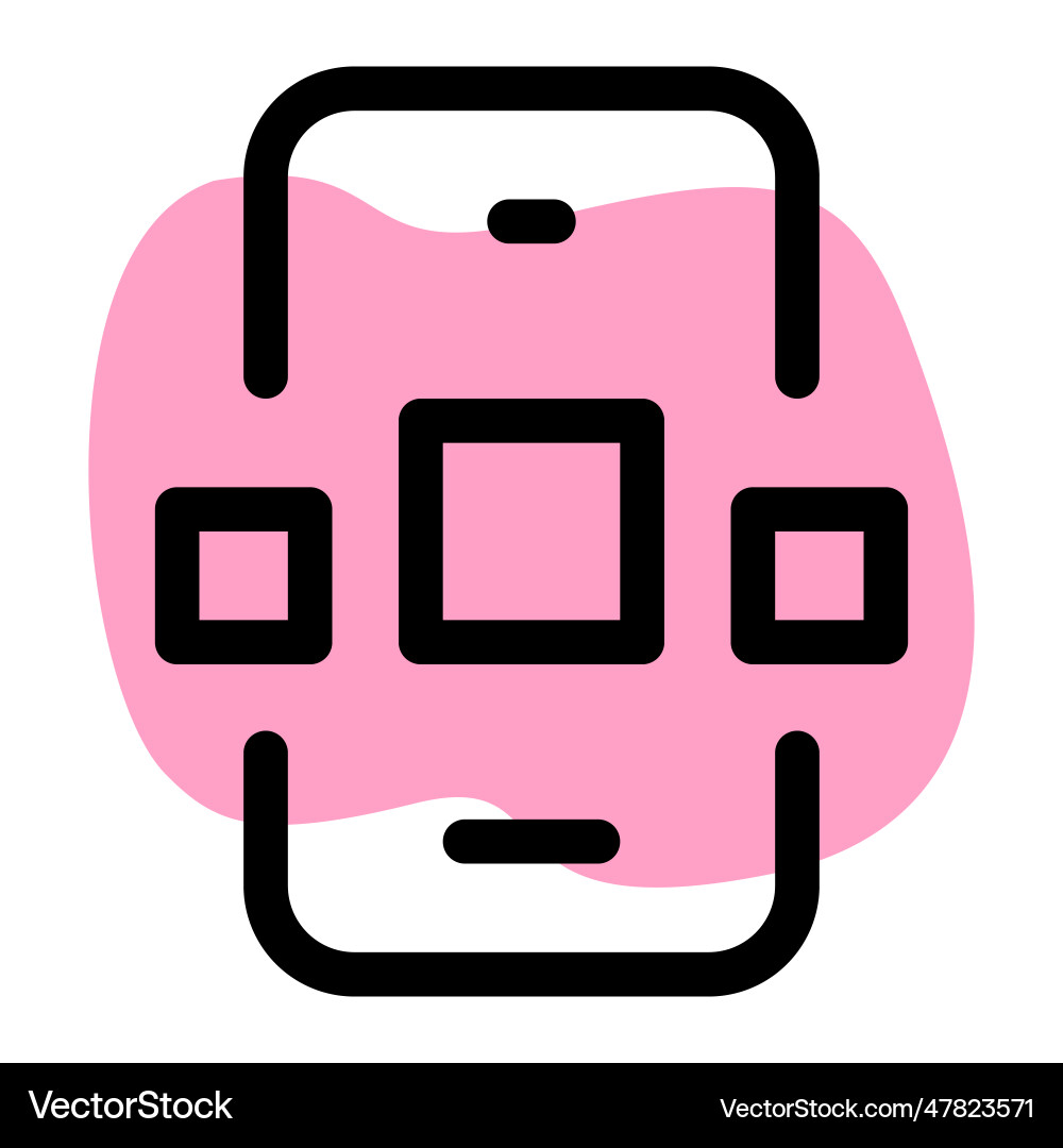 Application designed to run on mobile vector image