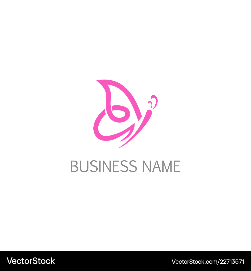 Butterfly Beauty Logo Vector Image