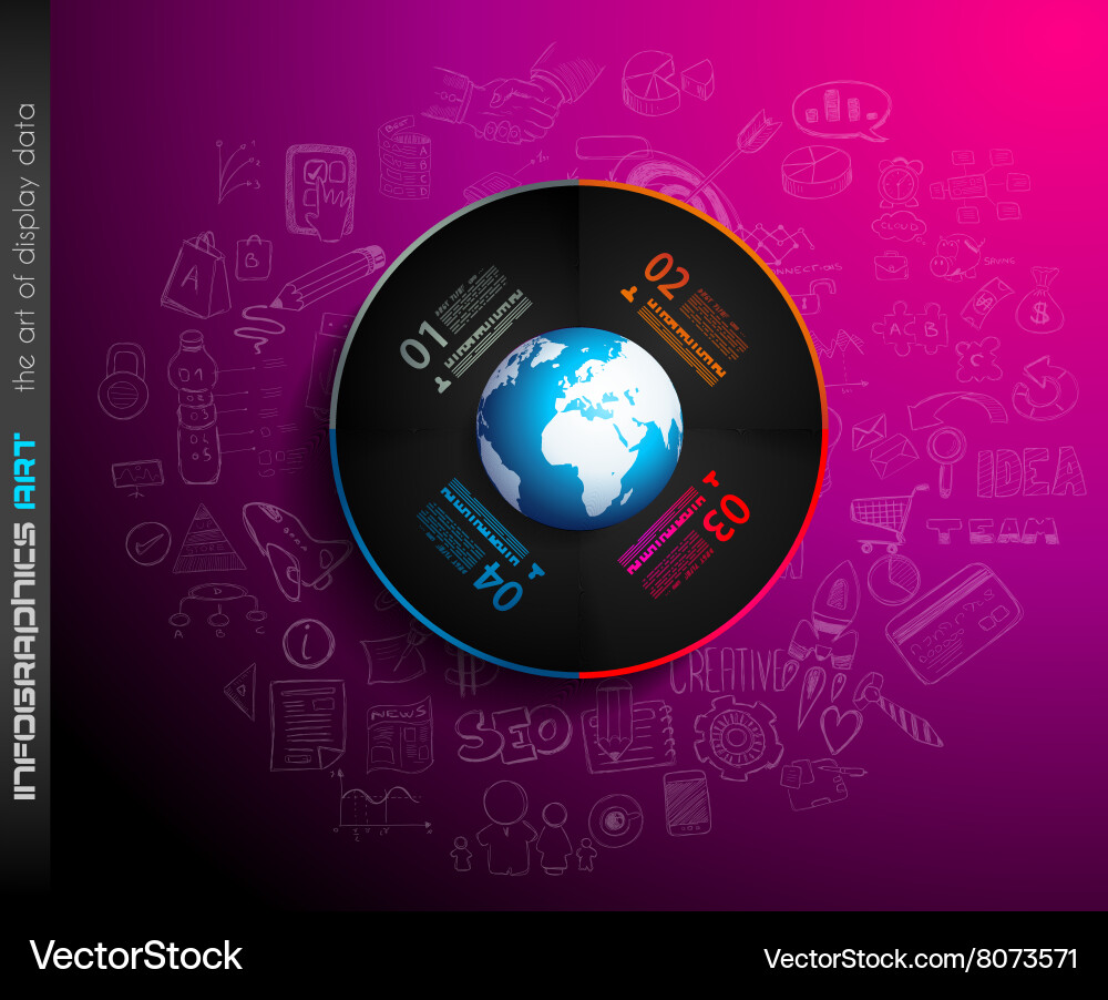 Clean infographic layout template for data Vector Image