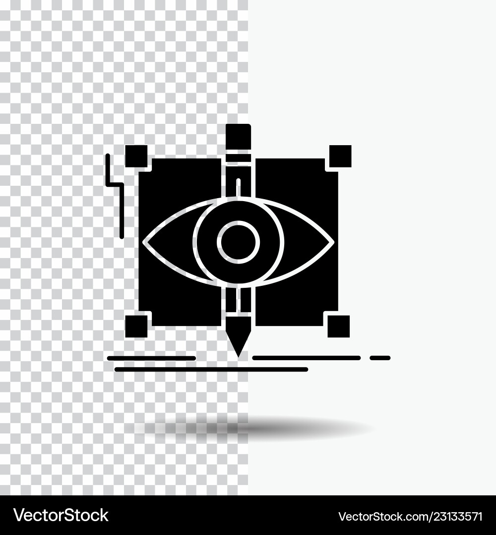 Design draft sketch sketching visual glyph icon Design draft sketch sketching visual glyph icon vector image