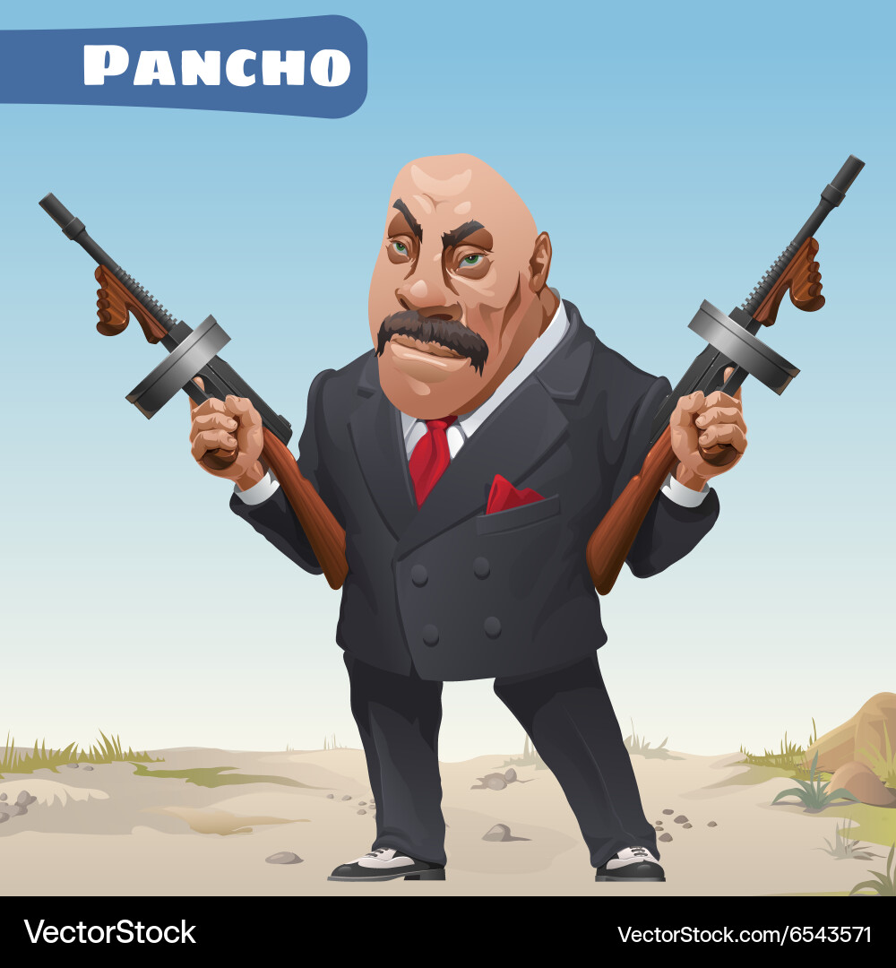 Fictional cartoon character - bandit pancho Vector Image