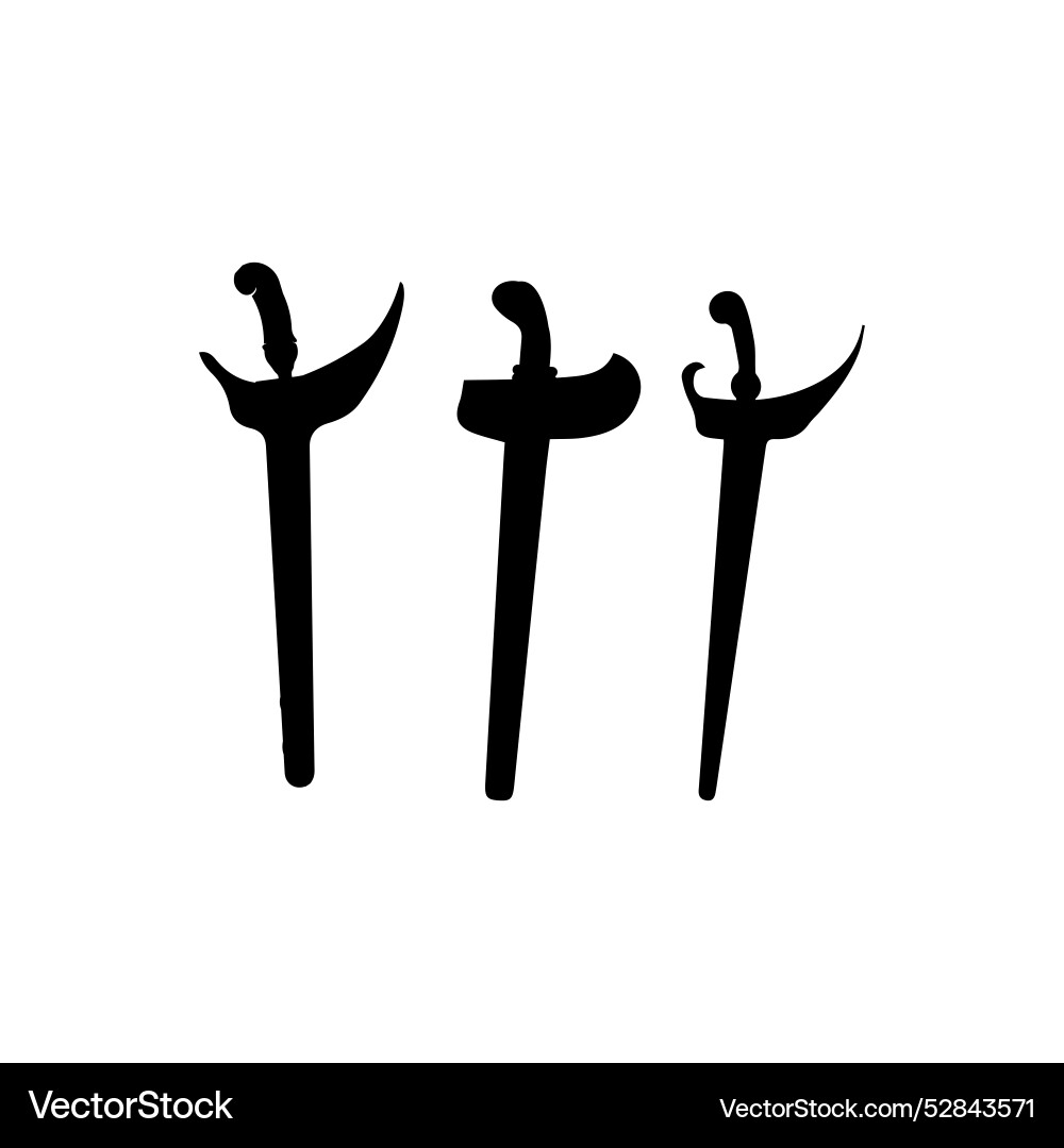 Flat design of traditional indonesian keris weapon Flat design of traditional indonesian keris weapon vector image