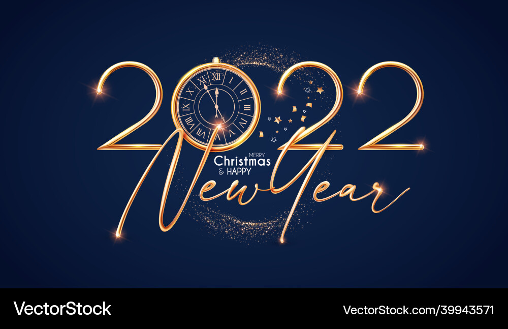 Happy 2022 new year elegant christmas Happy 2022 new year elegant christmas vector image