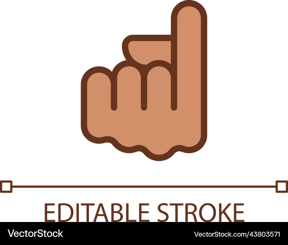 Index finger pointing up pixel perfect rgb color Index finger pointing up pixel perfect rgb color vector image