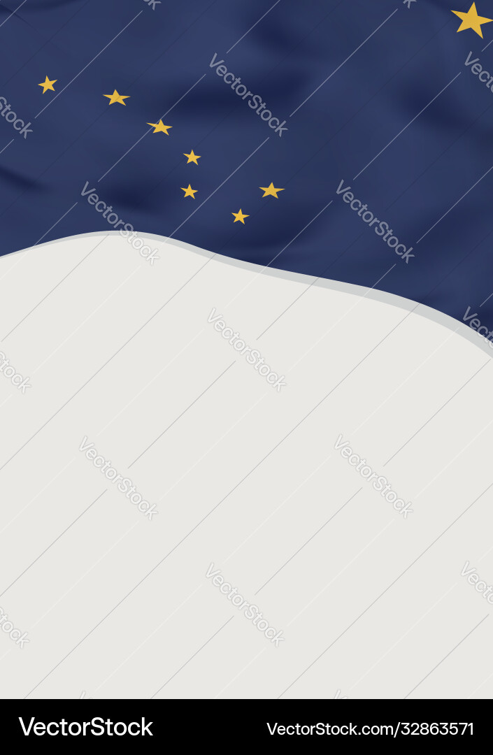 Leaflet design with flag alaska us template Vector Image