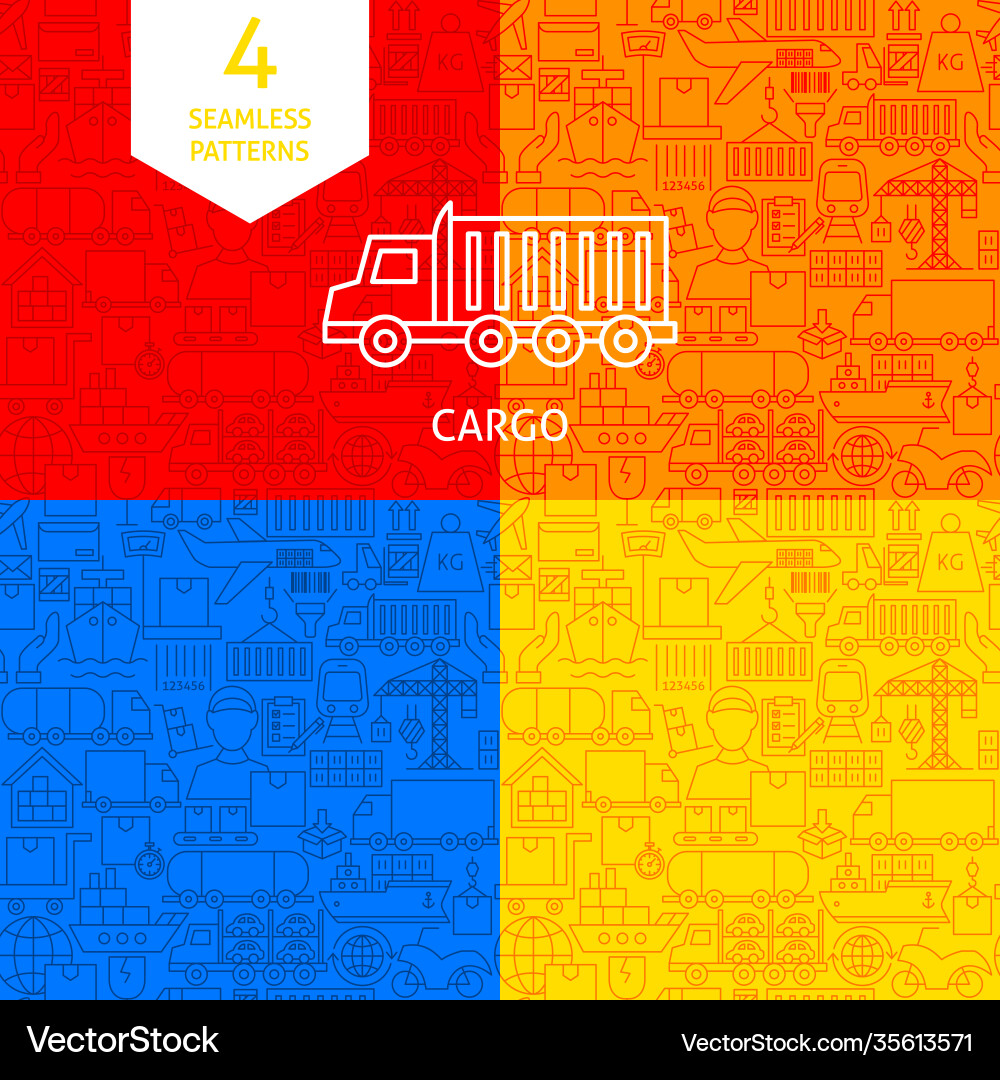 Line cargo patterns Line cargo patterns vector image
