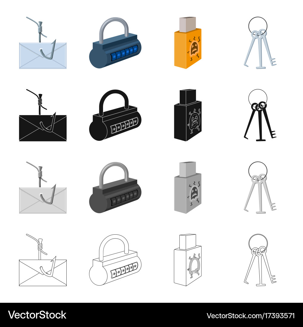 Mail on the hook lock with code Vector Image