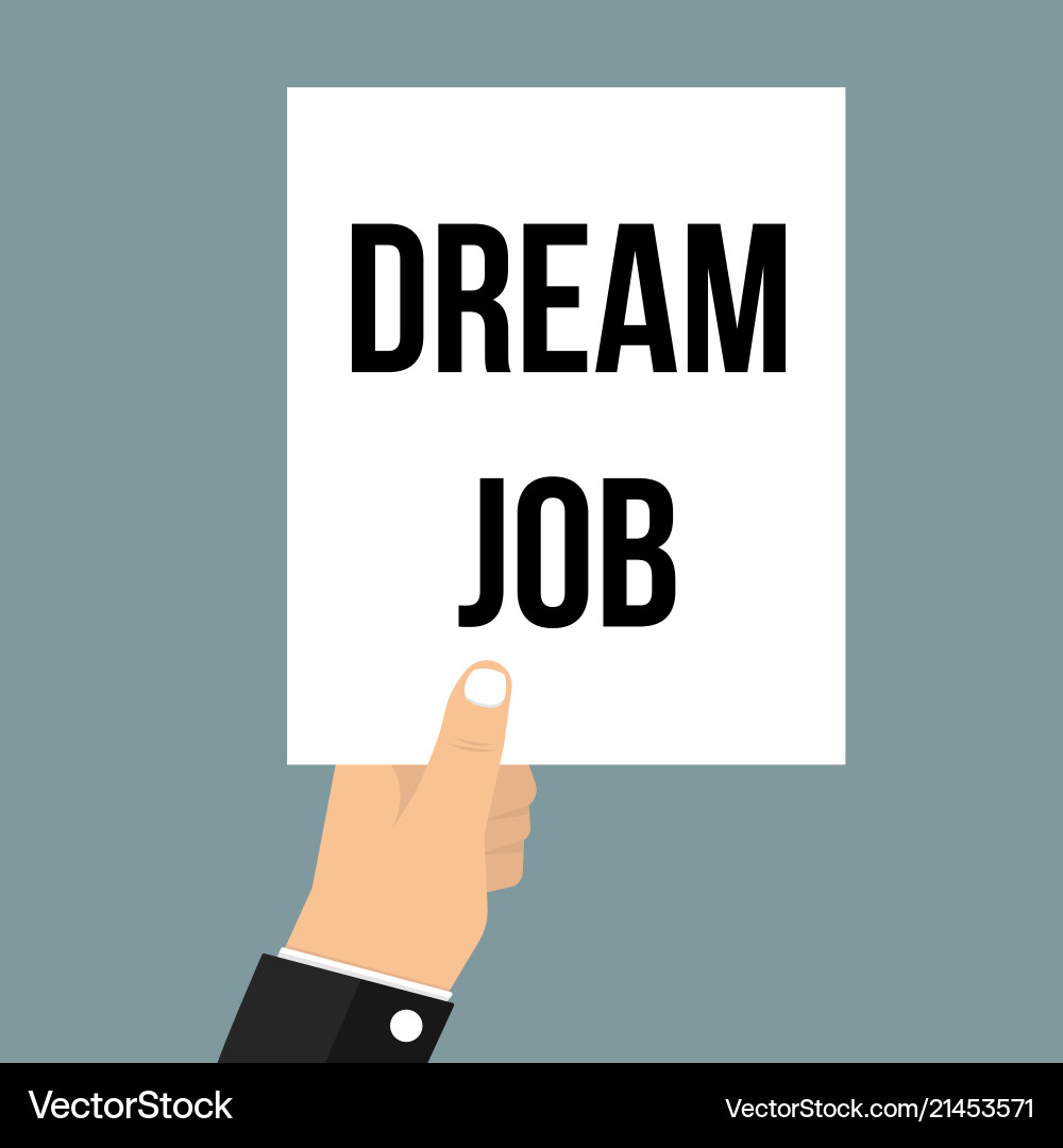 Man showing paper job application text Vector Image