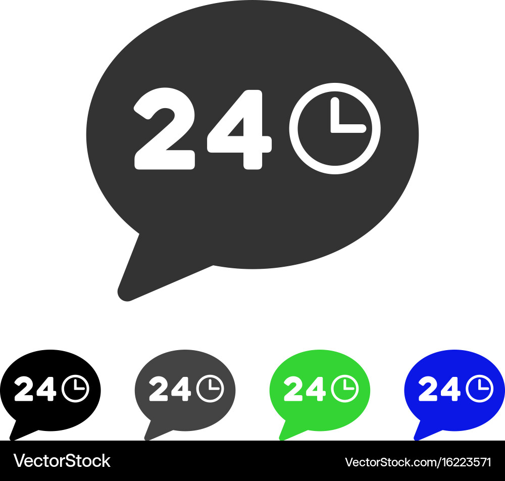 Message hours flat icon vector image