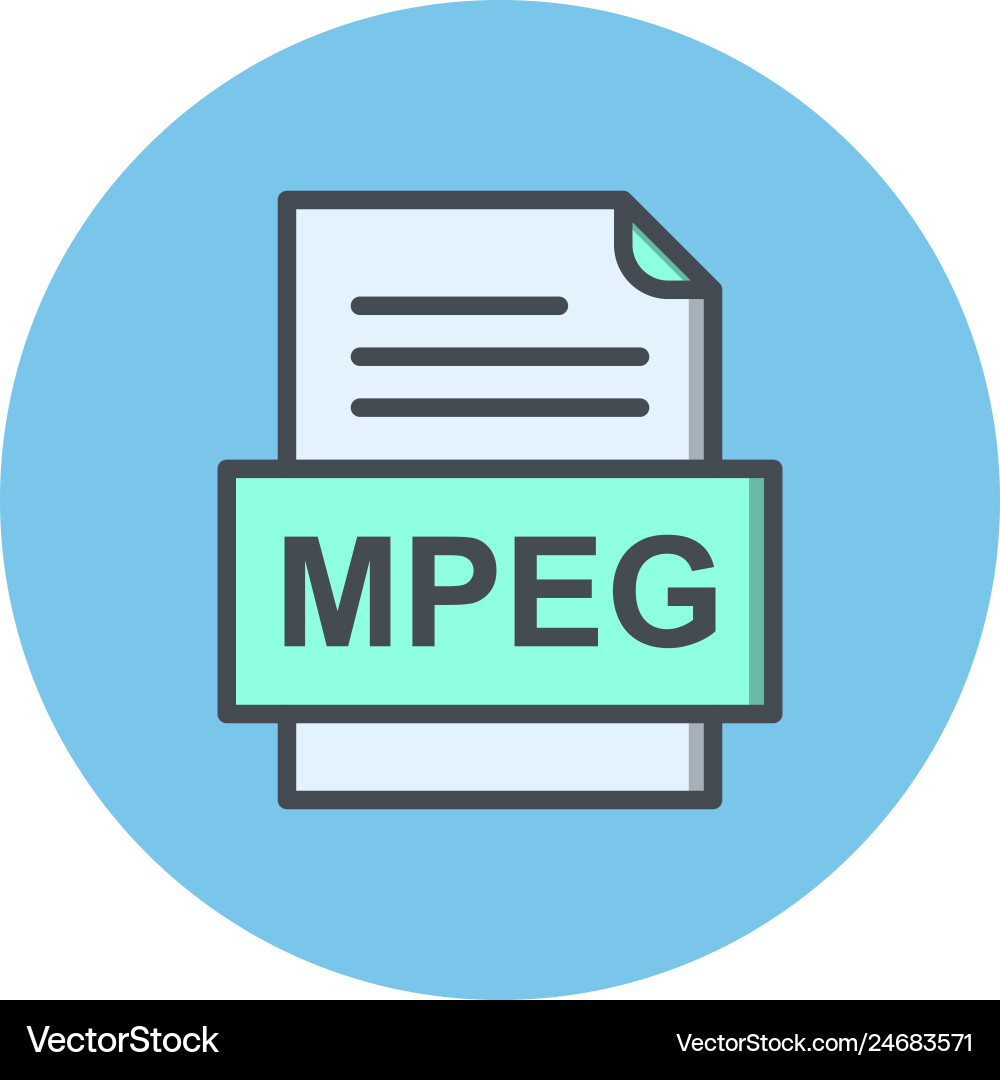 Mpeg file document icon Vector Image