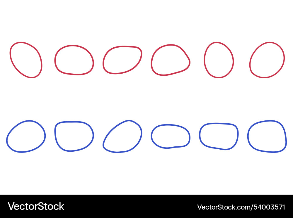 Outline blob Form Design-Set vektorbild