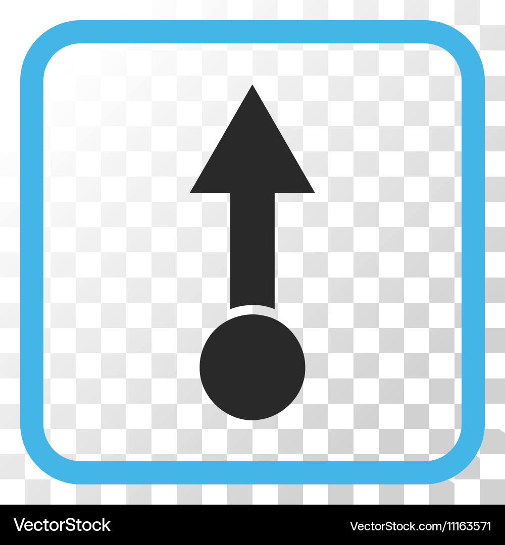 Pull up icon in a frame vector image
