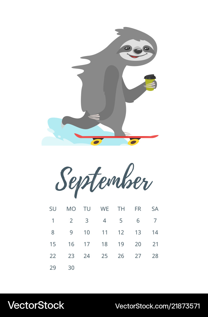 September 2019 year calendar page September 2019 year calendar page vector image