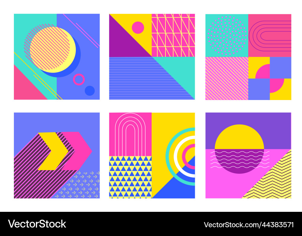 Set of punchy abstract