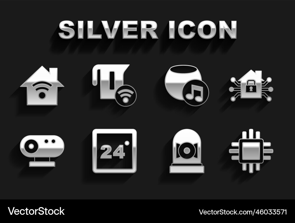 Set thermostat smart home processor with cpu Set thermostat smart home processor with cpu vector image