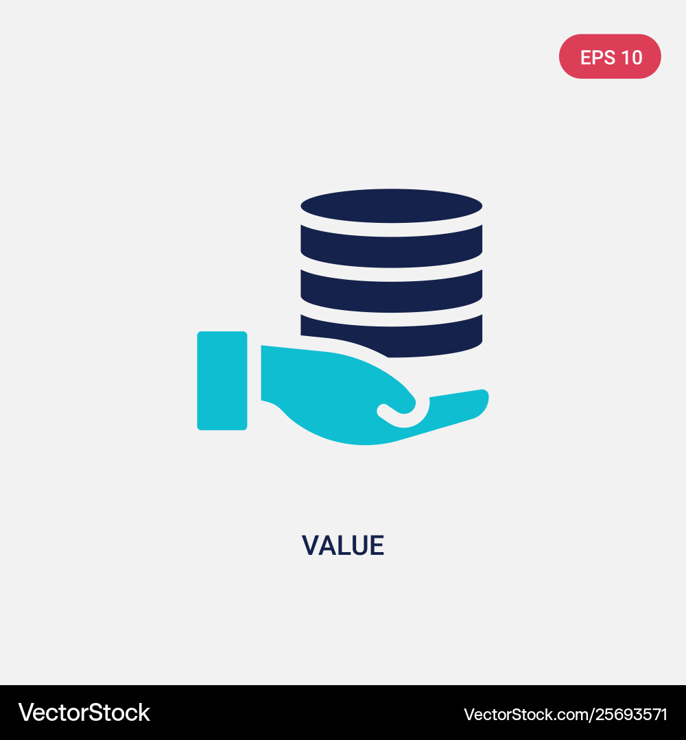 Two color value icon from big data concept Two color value icon from big data concept vector image